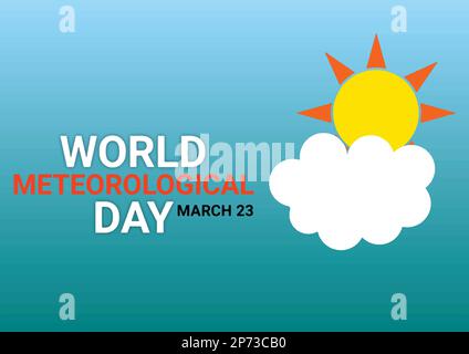 Illustration du vecteur de la Journée météorologique mondiale. Convient aux cartes de vœux, affiches et bannières Illustration de Vecteur