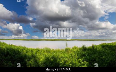 Paysage aérien de la rivière songhua en été Banque D'Images