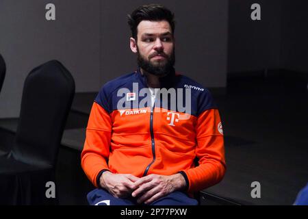 SÉOUL, SÉOUL - MARS 8: Sjinkie Knegt des pays-Bas lors d'un moment de presse de l'équipe de piste courte des pays-Bas avant les Championnats du monde de patinage de vitesse sur piste courte de l'UIP sur 8 mars 2023 à Séoul, Séoul (photo d'Andre Weening/Orange Pictures) Banque D'Images