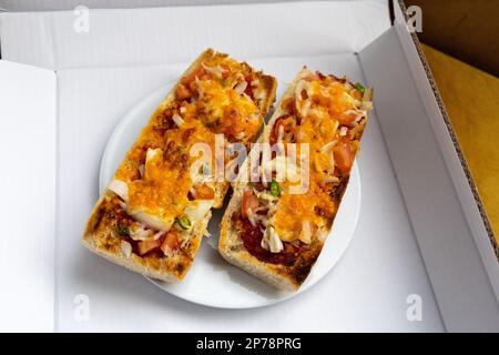 De la pizza Pain français Banque D'Images