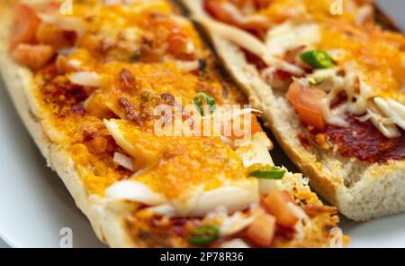 De la pizza Pain français Banque D'Images