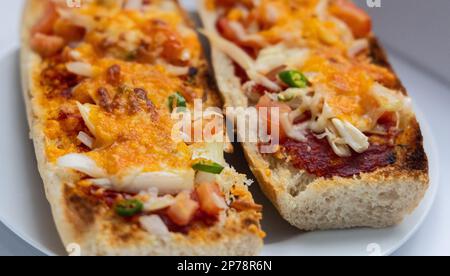 De la pizza Pain français Banque D'Images