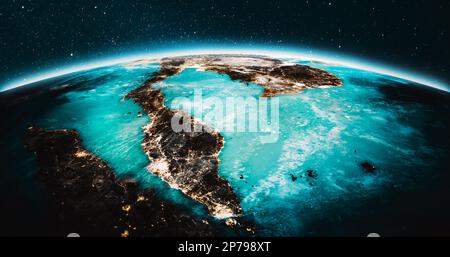 Planète Terre - Malaisie. 3D rendu. Éléments de cette image fournis par la NASA Banque D'Images