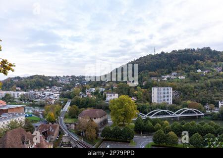 Doubs - Besançon, France : à la frontière de la Suisse et de la France. Historiquement connu comme la capitale de Watch Makers. Sites historiques, Église, Bâtiment Banque D'Images