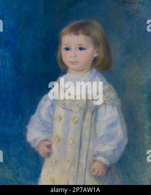 Lucie Bérard, Enfant en blanc, Pierre-Auguste Renoir, 1883, Art Institute of Chicago, Chicago, Illinois, USA, Amérique du Nord, Banque D'Images