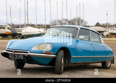 Citroën DS ID 20 Super de 1973, voiture classique, Plougastel-Daoulas, Finistère, Bretagne, France Banque D'Images