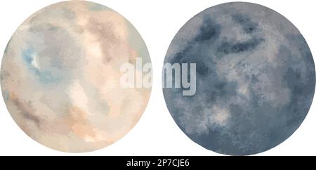 Ensemble transparent réaliste de planètes avec illustration vectorielle isolée de planètes. Planètes, étoiles, comète, lune Illustration de Vecteur