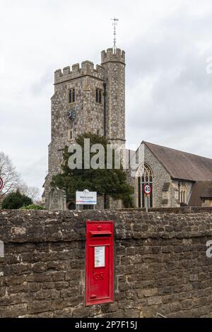 Église St John's Stoke, Stoke Road, Guildford, Surrey, Angleterre, ROYAUME-UNI Banque D'Images