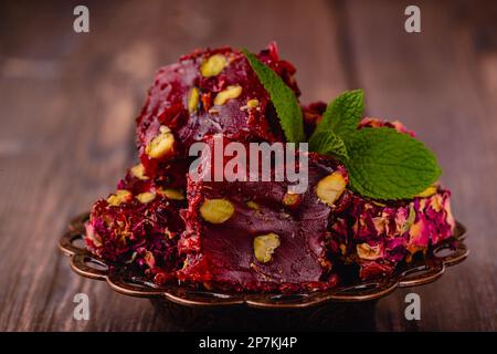 Délice turc traditionnel, concentration sélective. Banque D'Images