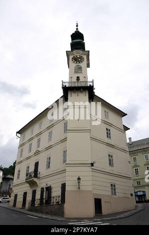 Hôtel de ville, radnica, Banská Štiavnica, Selmecbánya, région de Banská Bystrica, Slovaquie, Europe Banque D'Images