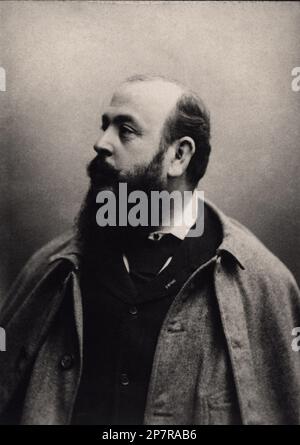 1895 ca: Le peintre français Paul Albert BESNARD ( 1849 - 1934 ) . Ami de l'écrivain Marcel Proust , A l'Académie française de 1924 à 1934 - ART - ARTE - PITTURA - peinture - PITTORE - artiste - artista - portrait - ritratto - barba - barbe - collier - colletto - cravate - cravatta - BELLE EPOQUE - profil - profilo --- Archivio GBB Banque D'Images