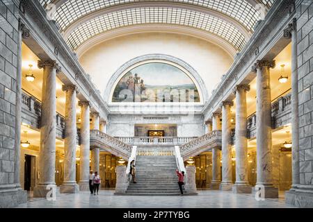 Intérieur du capitole de l'État de l'Utah à Salt Lake City, Utah, États-Unis. Banque D'Images