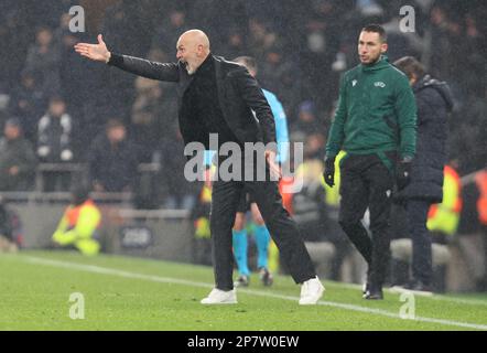 Londres, Royaume-Uni. 08th mars 2023. Stefano Pioll directeur de l'AC Milan lors de l'UEFA Champion League Round de 16 - 2nd Leg football match entre Tottenham Hotspur et AC Milan au Tottenham Hotspur Stadium à Londres, Grande-Bretagne, 08th mars 2023. Stefano Pioll crédit: Action Foto Sport/Alamy Live News Banque D'Images