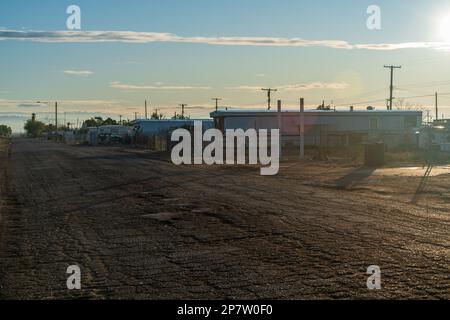 Entrée à Bombay Beach à la mer de Salton Banque D'Images