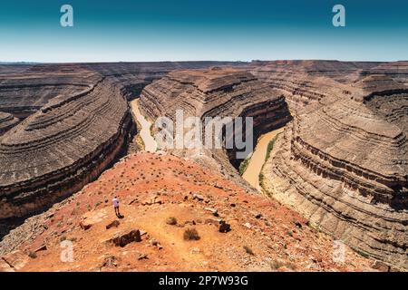 Parc national de Goosenecks dans l'Utah, États-Unis. Banque D'Images
