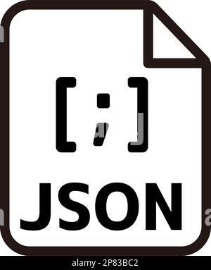 Illustration des icônes vectorielles des formats de fichier | JSON Illustration de Vecteur