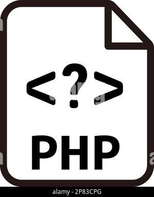 Formats de fichier illustration d'icône de vecteur | PHP Illustration de Vecteur