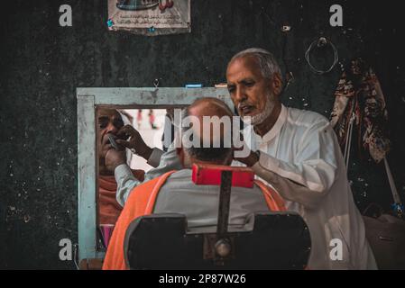 L'impact le plus important sur l'architecture de la ville fortifiée de Lahore est venu avec l'invasion des Mughals, avec l'arrivée des cinq grandes leade de Mughal Banque D'Images