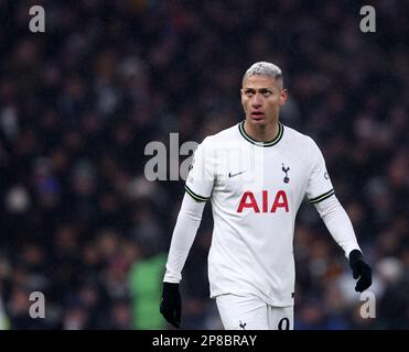 Londres, Royaume-Uni. 8th mars 2023. Richarlison de Tottenham pendant le match de la Ligue des champions de l'UEFA au Tottenham Hotspur Stadium, Londres. Le crédit photo devrait se lire: David Klein/Sportimage crédit: Sportimage/Alay Live News Banque D'Images