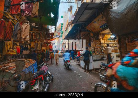 L'impact le plus important sur l'architecture de la ville fortifiée de Lahore est venu avec l'invasion des Mughals, avec l'arrivée des cinq grandes leade de Mughal Banque D'Images