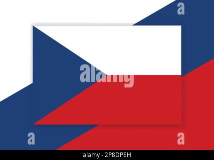 Vector République tchèque drapeau. Motif drapeau de pays. Indicateur de vecteur plat. Illustration de Vecteur