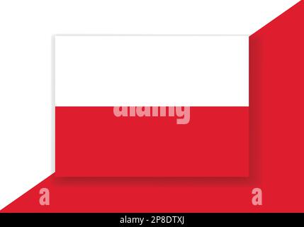 Drapeau Vector Pologne. Motif drapeau de pays. Indicateur de vecteur plat. Illustration de Vecteur