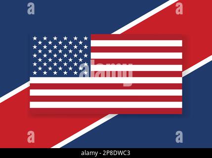 Drapeau Vector USA. Motif drapeau de pays. Indicateur de vecteur plat. Illustration de Vecteur