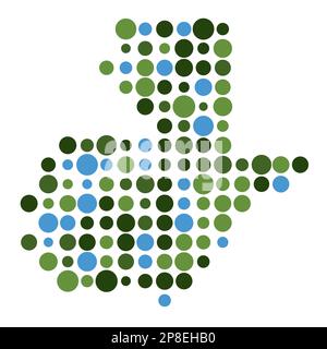 Guatemala Map Silhouette illustration de motif génératif avec pixels Illustration de Vecteur
