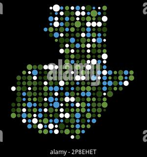 Guatemala Map Silhouette illustration de motif génératif avec pixels Illustration de Vecteur