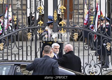 Prague, République tchèque. 09th mars 2023. Le président élu Petr Pavel arrive pour son investiture au château de Prague, à 9 mars 2023, à Prague. Crédit : Ondrej Hajek/CTK photo/Alay Live News Banque D'Images