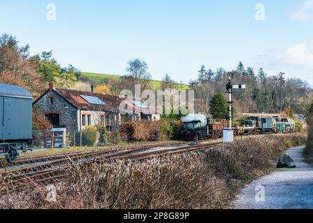 South Devon Railway Trust à Staverton - English Village, Totnes, Devon, Angleterre, Royaume-Uni Banque D'Images