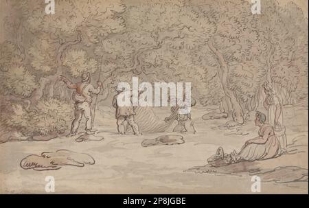 Compensation d'une piscine de saumon par Thomas Rowlandson Banque D'Images