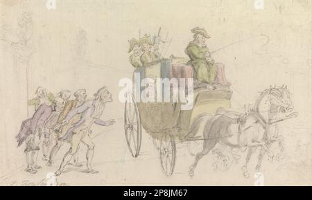 Le Vicaire de Wakefield : présence d'un noble vers 1817 par Thomas Rowlandson Banque D'Images