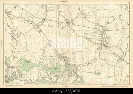 CHISLEHURST Eltham Mottingham Bromley Sidcup Foots Cray Catford. CARTE bacon 1900 Banque D'Images