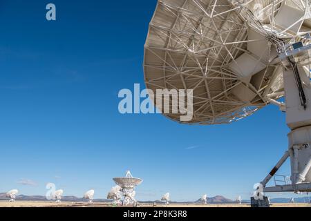 Observatoire national de radioastronomie connu sous le nom de très grand réseau à Socorro, Nouveau-Mexique Banque D'Images