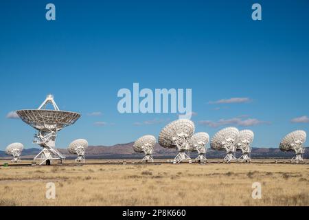 Observatoire national de radioastronomie connu sous le nom de très grand réseau à Socorro, Nouveau-Mexique Banque D'Images