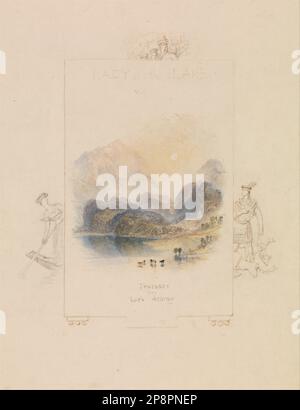 Design pour une illustration pour la « Dame du lac » de Walter Scott, Loch Achray vers 1832 par Joseph Malbord William Turner Banque D'Images