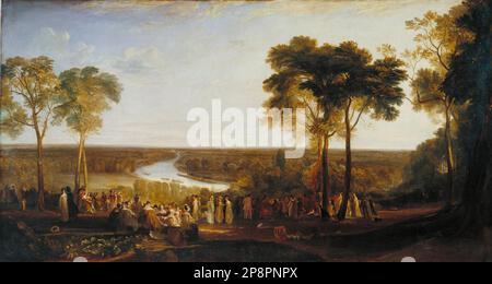 Angleterre: Richmond Hill, à l'occasion de l'anniversaire de Prince Regent 1819 par Joseph Mallord William Turner Banque D'Images