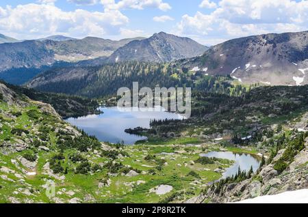 Missouri Lakes de Missouri Pass, dans la nature de la Sainte Croix, près de Fancy Pass, Red Cliff, Colorado ÉTATS-UNIS Banque D'Images