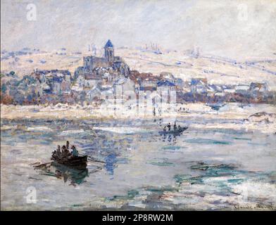 Vétheuil en hiver par Claude Monet (1840-1926), huile sur toile, c. 1878/9 Banque D'Images