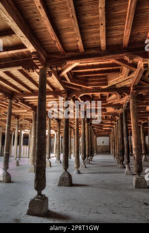 Intérieur, Mosquée Juma, Ichon Qala, Khiva, Ouzbékistan Banque D'Images