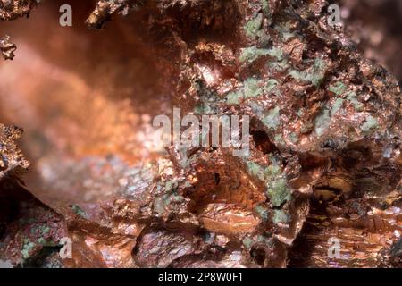 Cuivre natif - cuivre métal naturellement présent sous forme presque pure plutôt que sous forme de minerai Banque D'Images