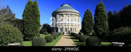 La rotonde et les jardins à Ickworth House près de Bury St Edmunds, Suffolk, Angleterre Banque D'Images