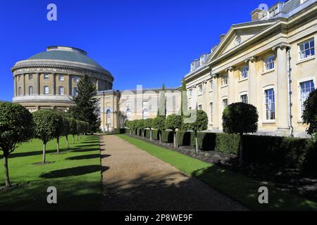 La rotonde et les jardins à Ickworth House près de Bury St Edmunds, Suffolk, Angleterre Banque D'Images