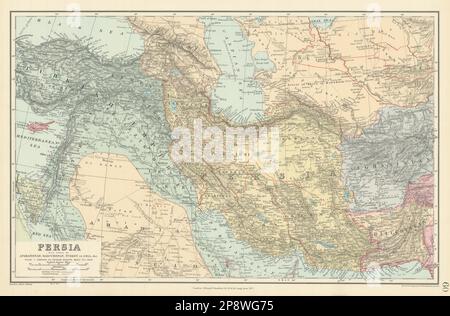 Perse, Afghanistan, Balouchistan, Turquie. Asie du Sud-Ouest. STANFORD 1904 carte Banque D'Images