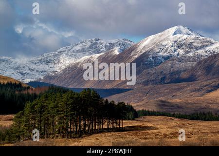 Stob Ghabhar est une montagne Munro dans les Highlands écossais, une partie du groupe Black Mount. Vue sur le domaine de Clashgour Banque D'Images