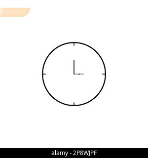 Icône horloge de style plat tendance sur fond blanc. Symbole de page d'icône d'horloge pour votre conception de site Web logo d'icône d'horloge, application, interface utilisateur. Vecteur de l'icône horloge Illustration de Vecteur