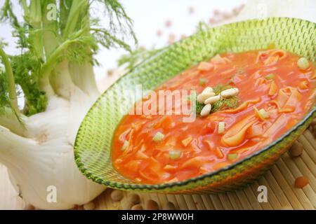 Soupe de tomates au fenouil Banque D'Images