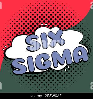 Légende de texte présentant six Sigma. Concept, c'est-à-dire techniques de gestion pour améliorer les processus métier Banque D'Images