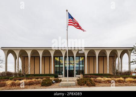 Missouri, 24 2023 FÉVRIER - vue imprenable sur le centre d'accueil de l'indépendance Banque D'Images